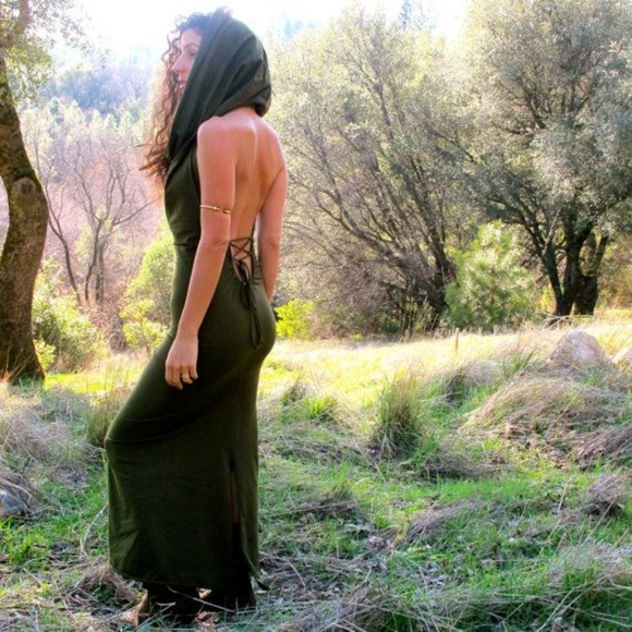 ZhenNymph Trinity Maxi Dress Boho Festival Brown M L - Picture 4 of 16